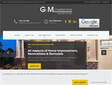 Tablet Screenshot of gmconstructiongroup.com